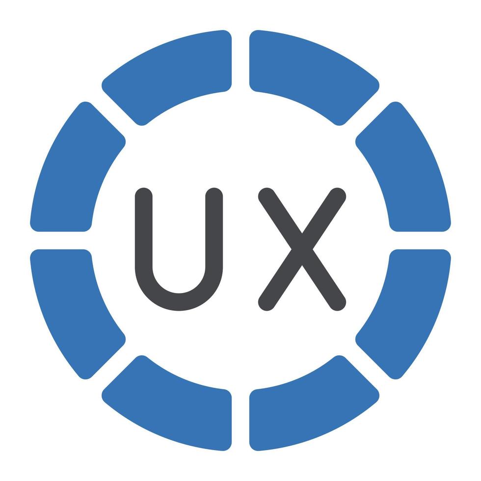 Ilustración de vector de ux en un fondo. Símbolos de calidad premium. iconos vectoriales para concepto y diseño gráfico.