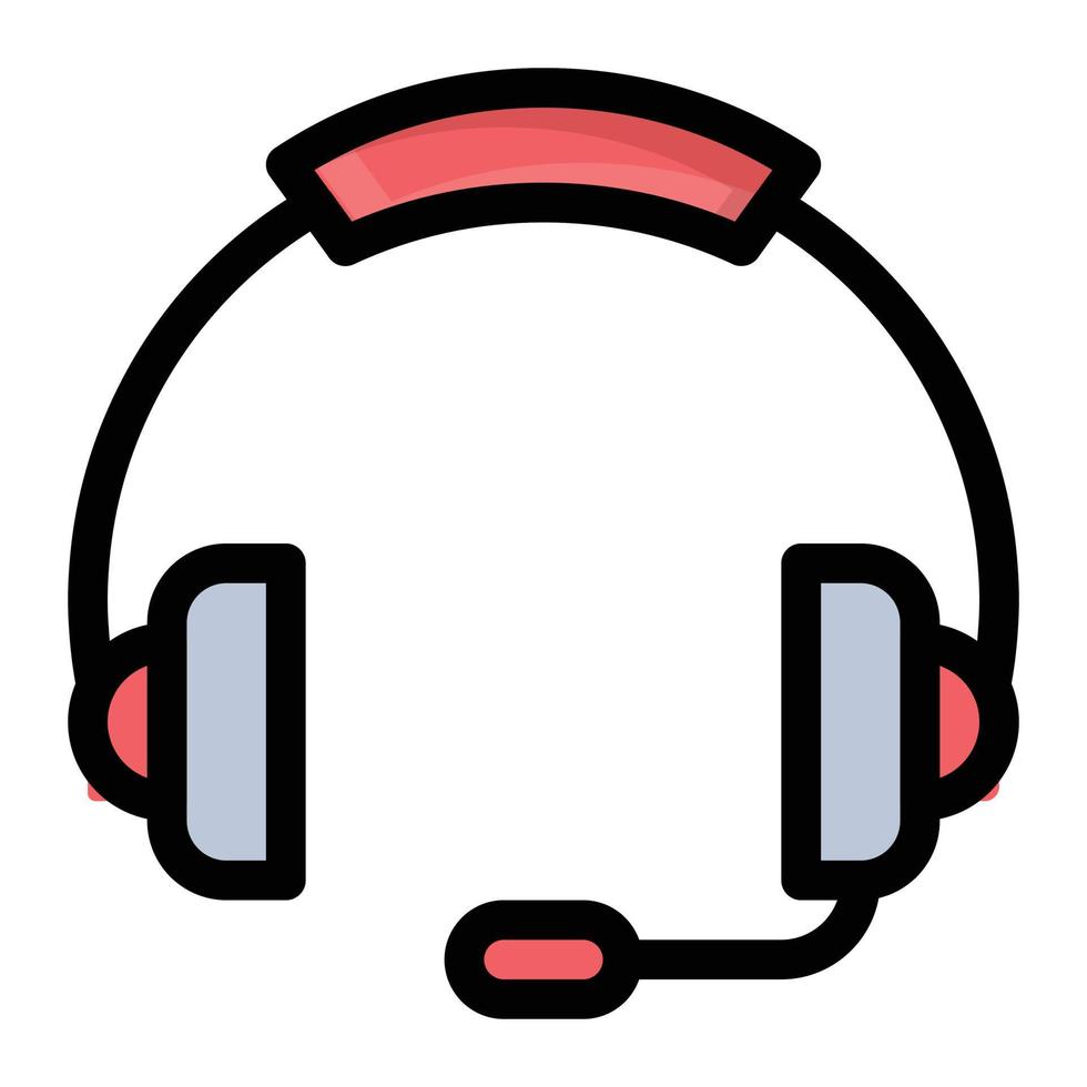 Ilustración de vector de auriculares en un fondo. Símbolos de calidad premium. iconos vectoriales para concepto y diseño gráfico.