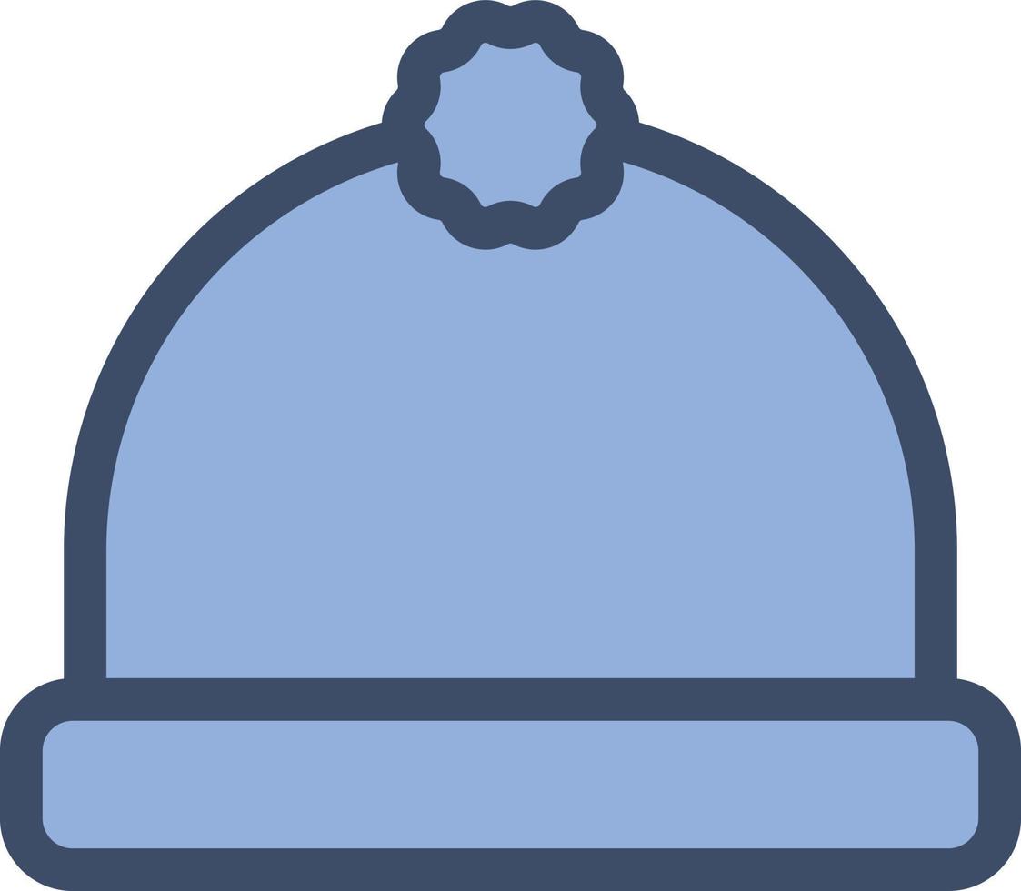 ilustración de vector de gorro en un fondo. símbolos de calidad premium. iconos vectoriales para concepto y diseño gráfico.