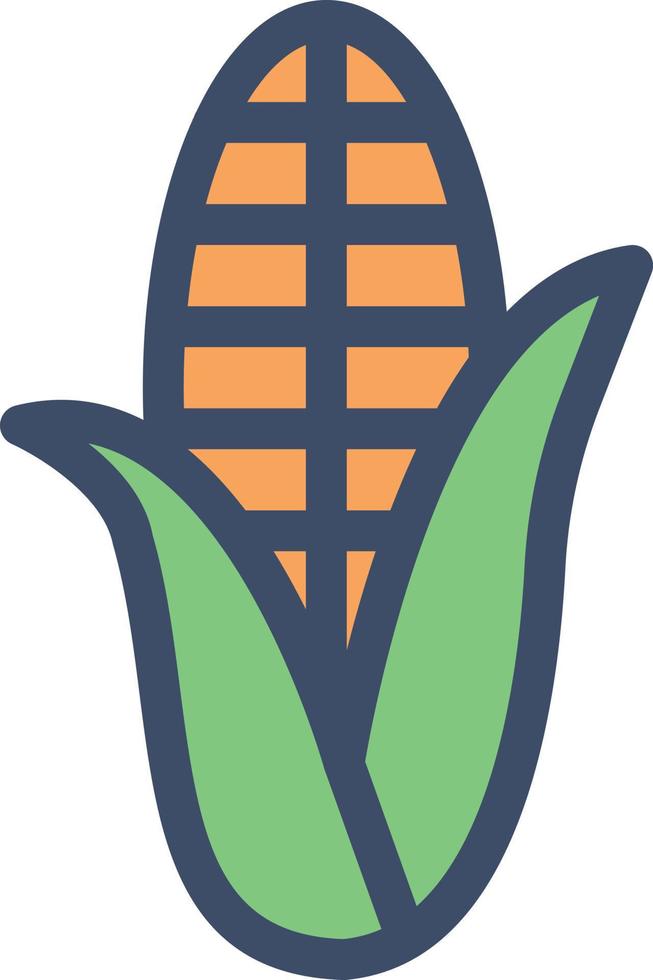 ilustración de vector de maíz en un fondo. símbolos de calidad premium. iconos vectoriales para concepto y diseño gráfico.