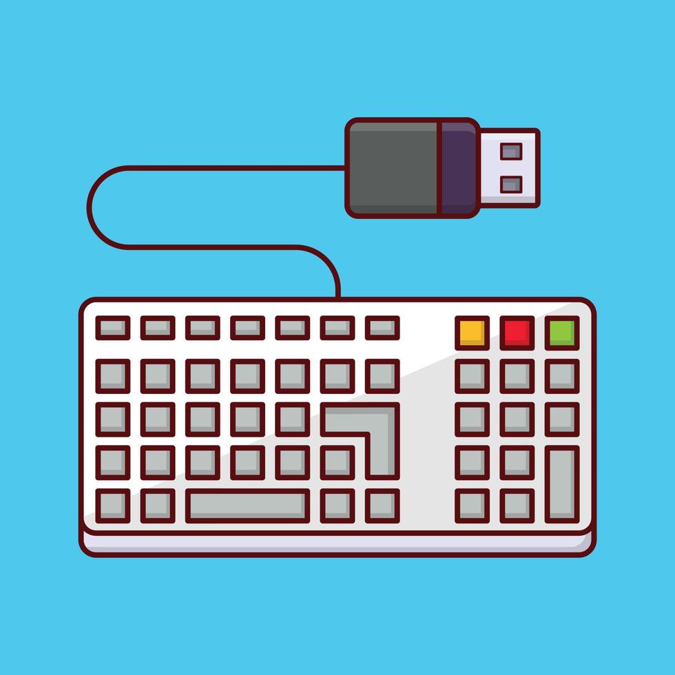 ilustración de vector de teclado en un fondo. símbolos de calidad premium. iconos vectoriales para concepto y diseño gráfico.