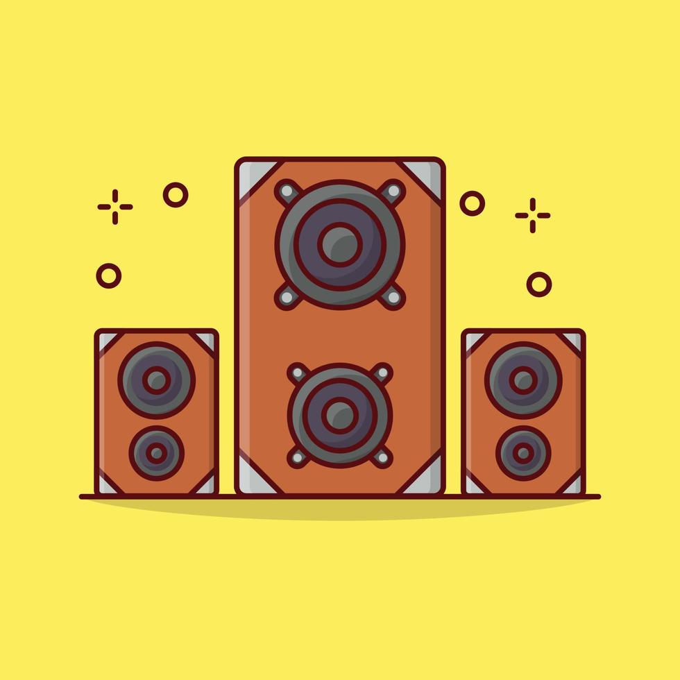 ilustración de vector de woofer en un fondo. símbolos de calidad premium. iconos vectoriales para concepto y diseño gráfico.