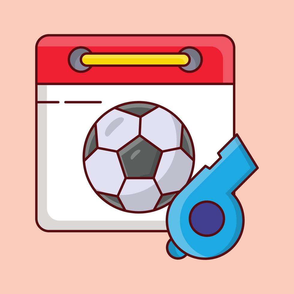 ilustración de vector de fútbol en un fondo. símbolos de calidad premium. iconos vectoriales para concepto y diseño gráfico.