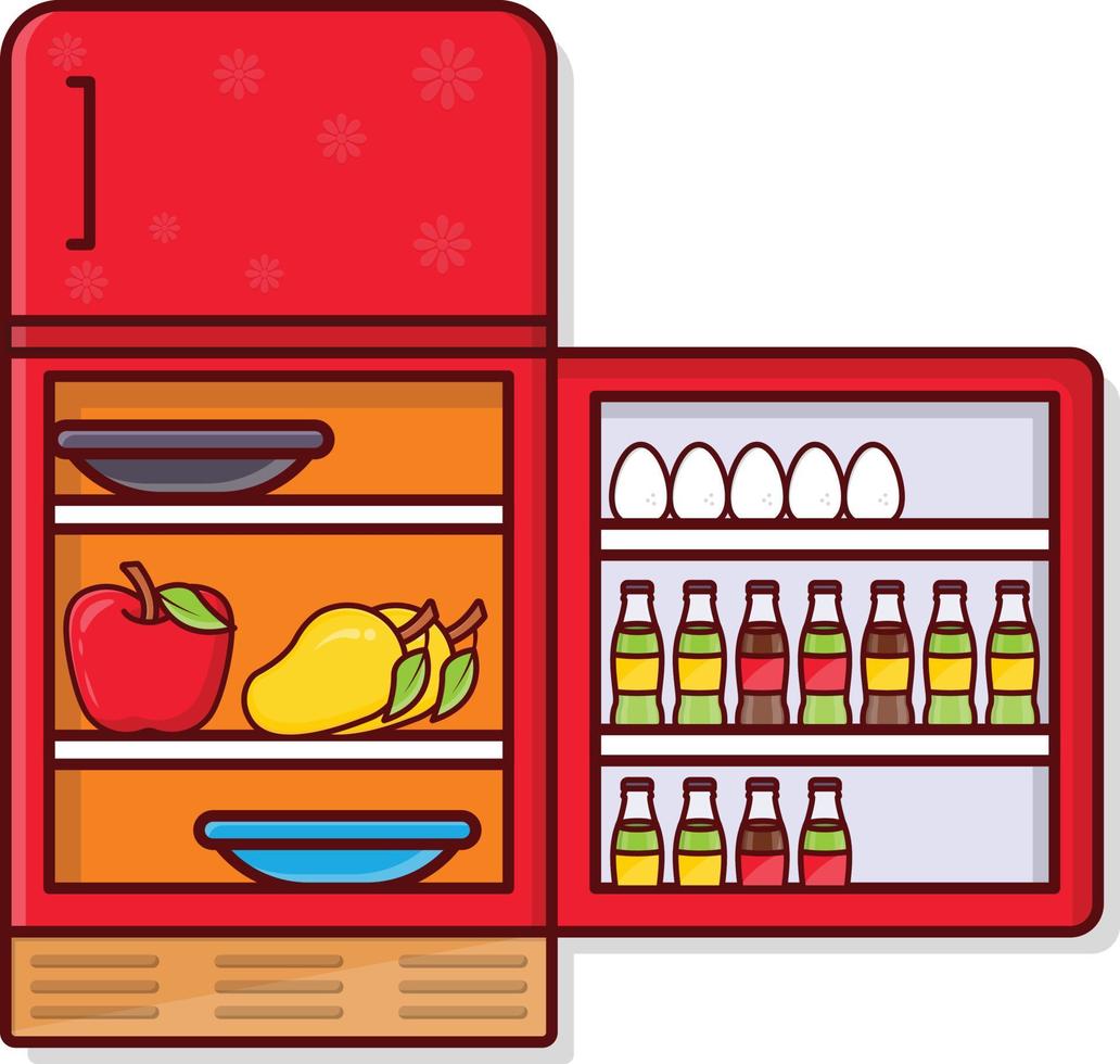 fridge vector illustration on a background.Premium quality symbols. vector icons for concept and graphic design.