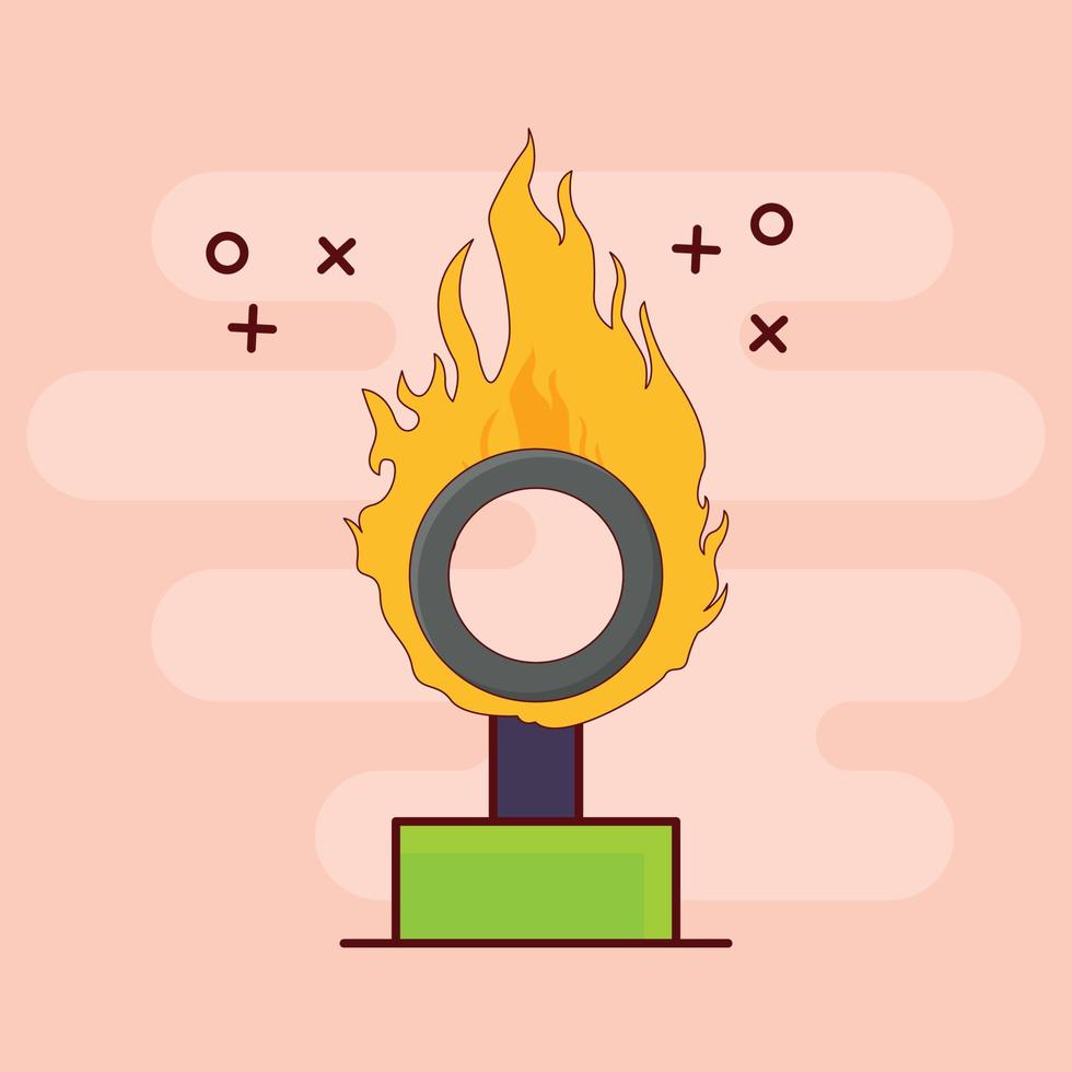 ilustración de vector de aro de fuego en un fondo. símbolos de calidad premium. iconos vectoriales para concepto y diseño gráfico.