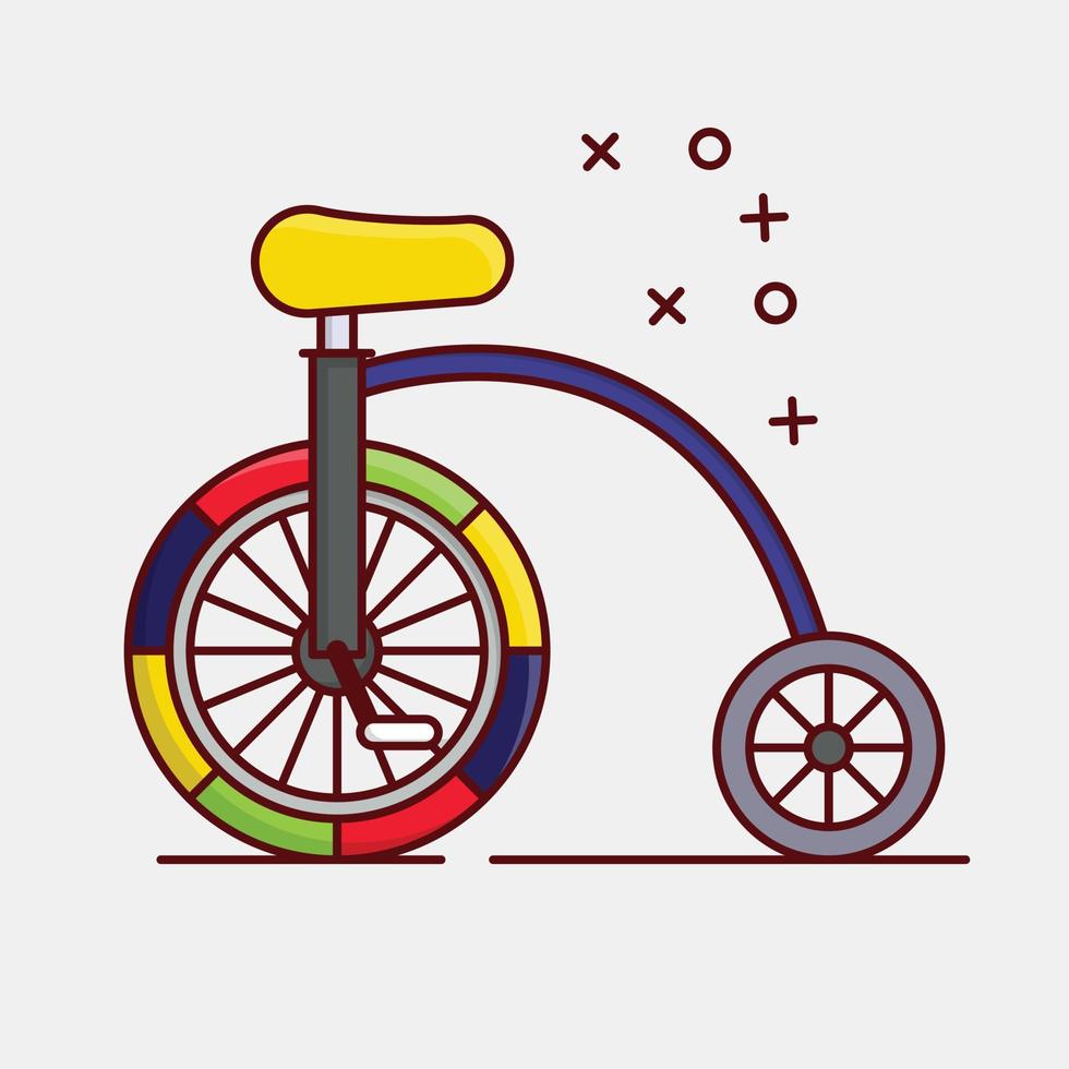 unicycle vector illustration on a background.Premium quality symbols. vector icons for concept and graphic design.