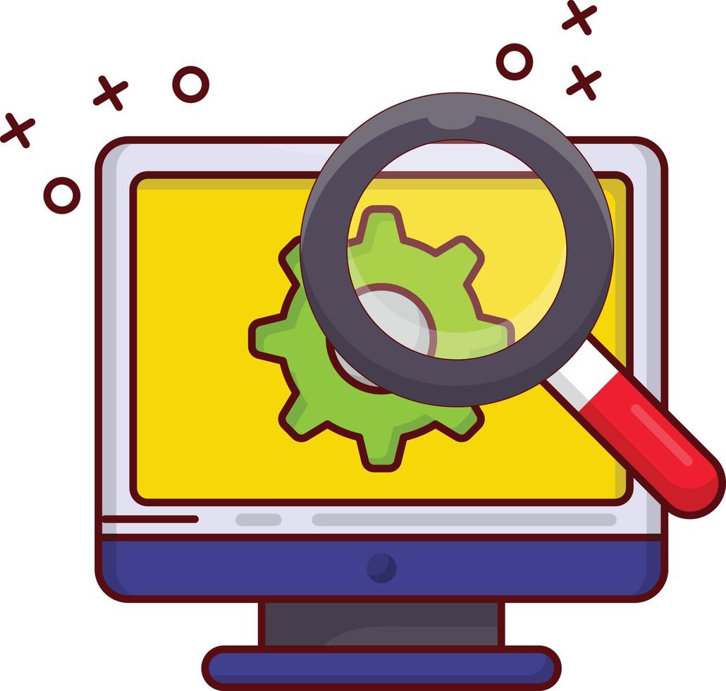 search setting vector illustration on a background.Premium quality symbols. vector icons for concept and graphic design.