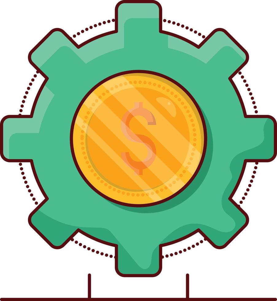 ilustración de vector de ajuste de dólar en un fondo. símbolos de calidad premium. iconos vectoriales para concepto y diseño gráfico.
