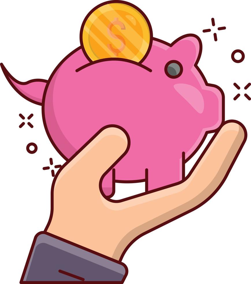 piggy bank vector illustration on a background.Premium quality symbols. vector icons for concept and graphic design.