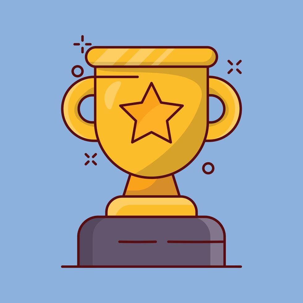 trophy vector illustration on a background.Premium quality symbols. vector icons for concept and graphic design.