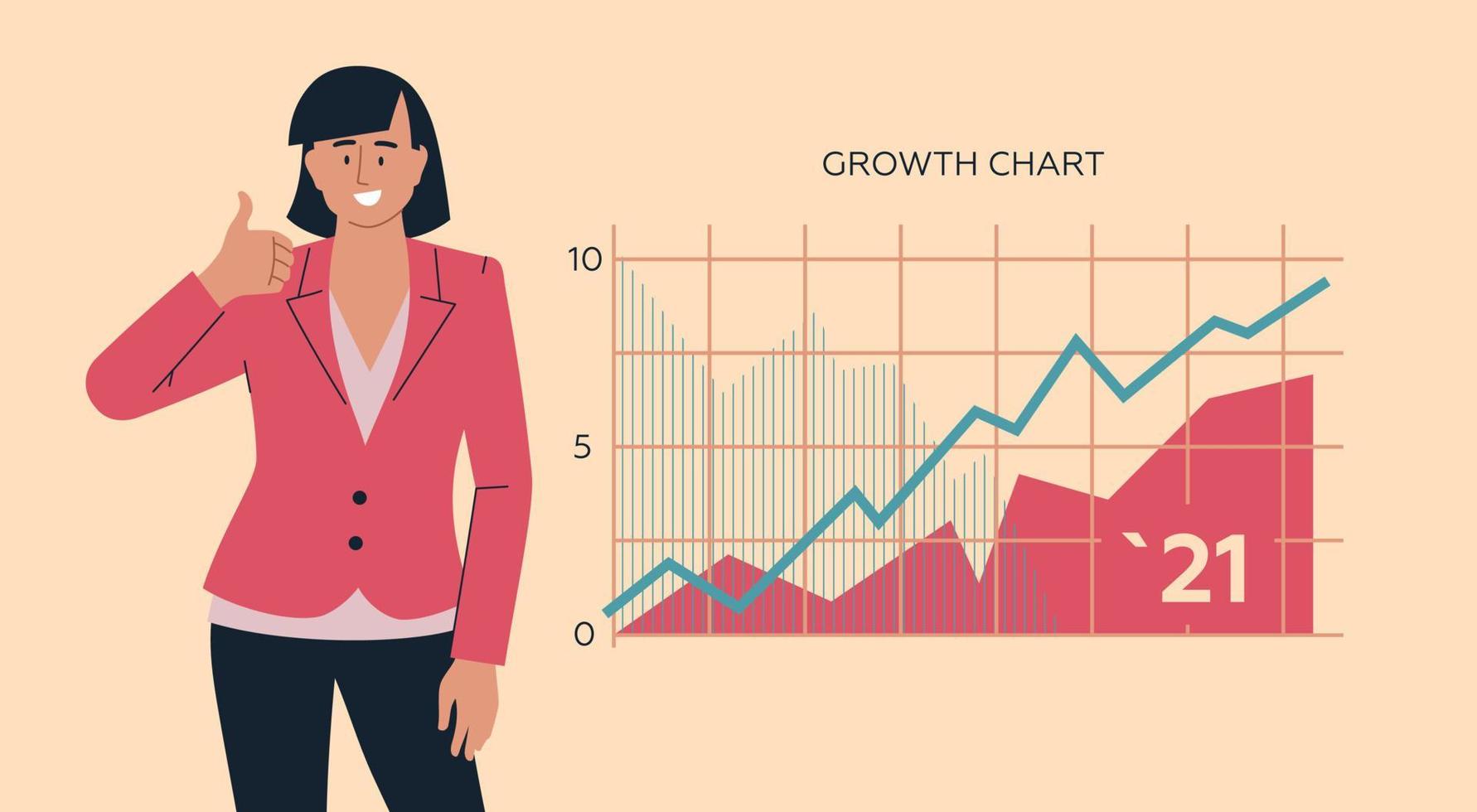 People. Woman, gesture class, emotions on her face. Presentation, infographics. Vector image.