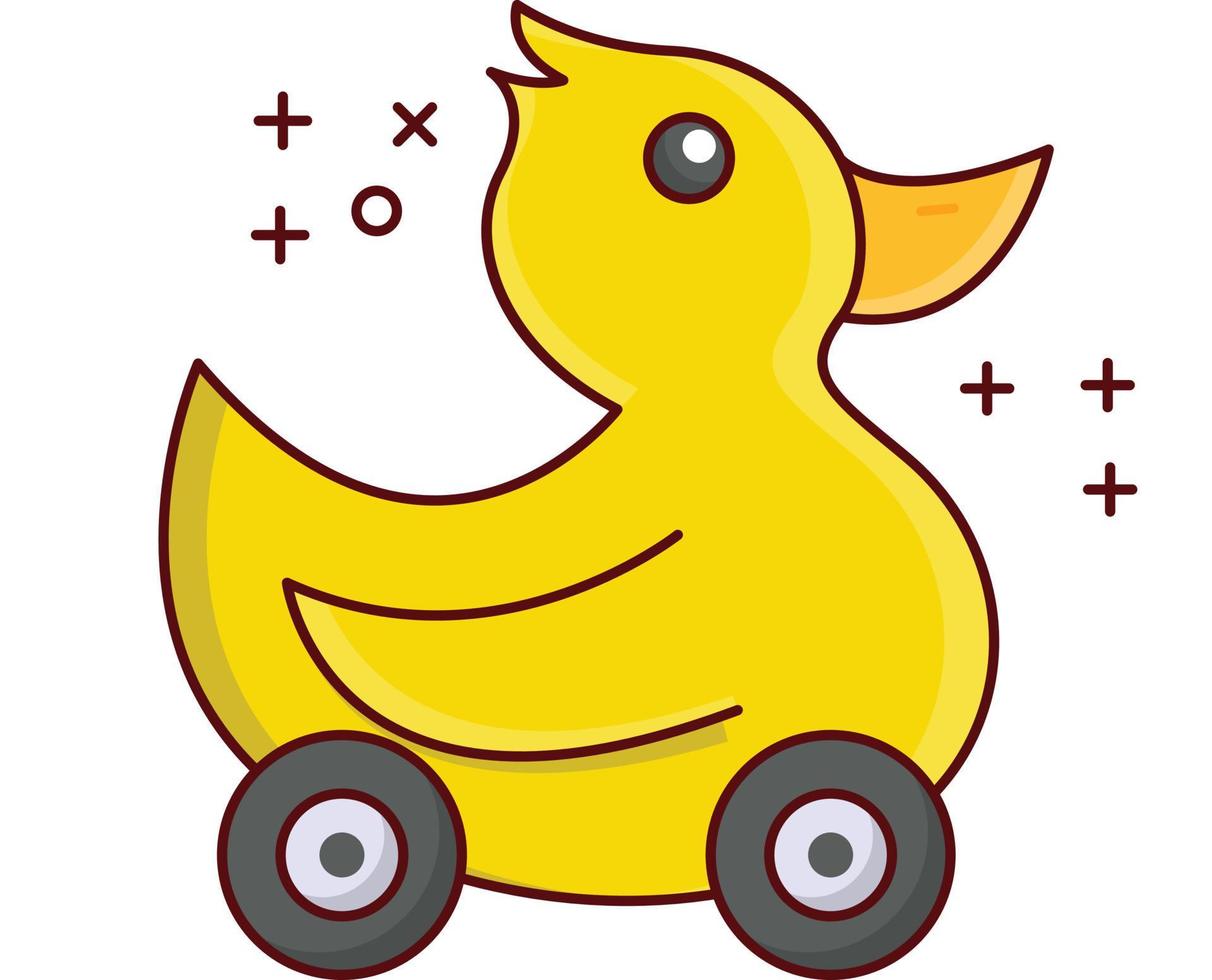 duck toy vector illustration on a background.Premium quality symbols. vector icons for concept and graphic design.
