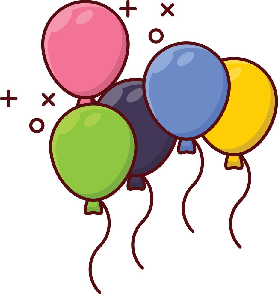 balloons vector illustration on a background.Premium quality symbols. vector icons for concept and graphic design.