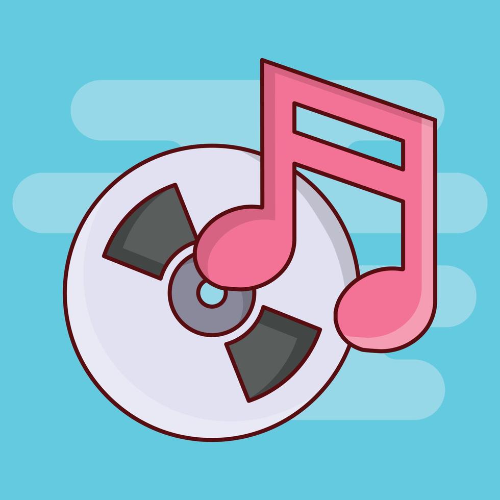 music disc vector illustration on a background.Premium quality symbols. vector icons for concept and graphic design.