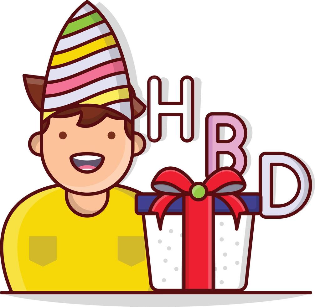 birthday boy vector illustration on a background.Premium quality symbols. vector icons for concept and graphic design.