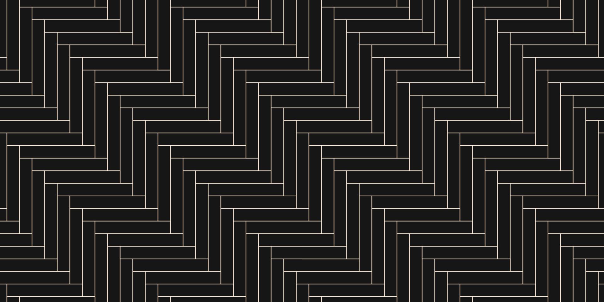 Seamless herringbone floor pattern. Black parquet texture tiles. Vector illustration.