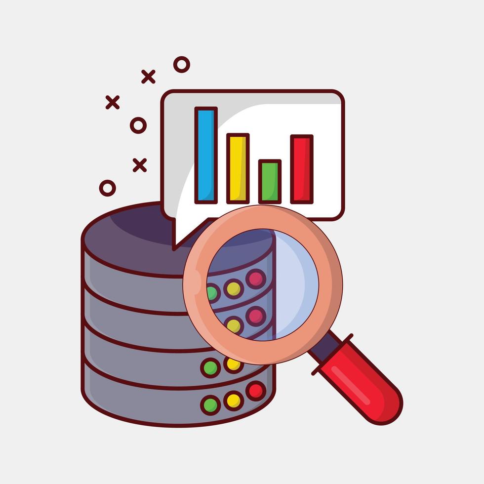 database graph vector illustration on a background.Premium quality symbols. vector icons for concept and graphic design.