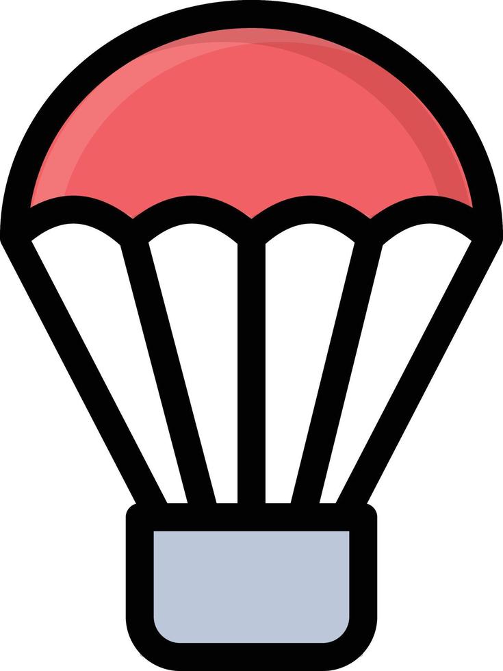ilustración vectorial de paracaídas en un fondo. símbolos de calidad premium. iconos vectoriales para concepto y diseño gráfico. vector