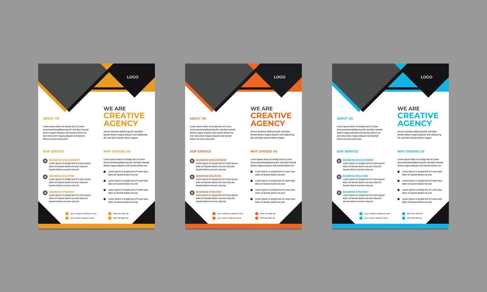 Corporate business flyer template. vector