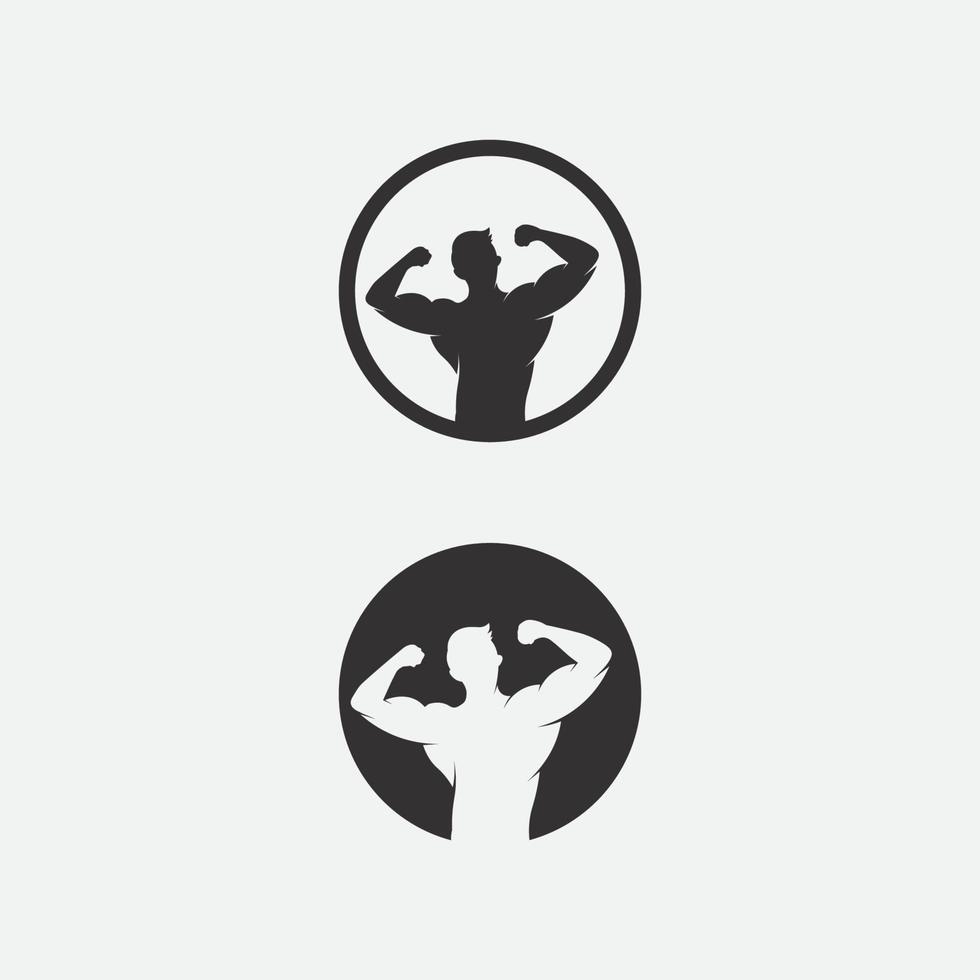 fitness logo y gimnasio icono diseño vector illustrationicon