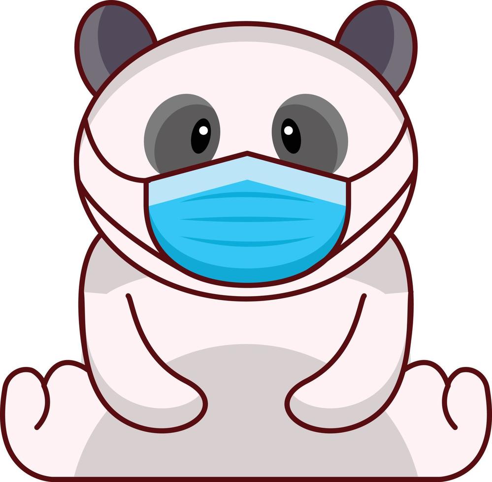 panda vector illustration on a background.Premium quality symbols. vector icons for concept and graphic design.
