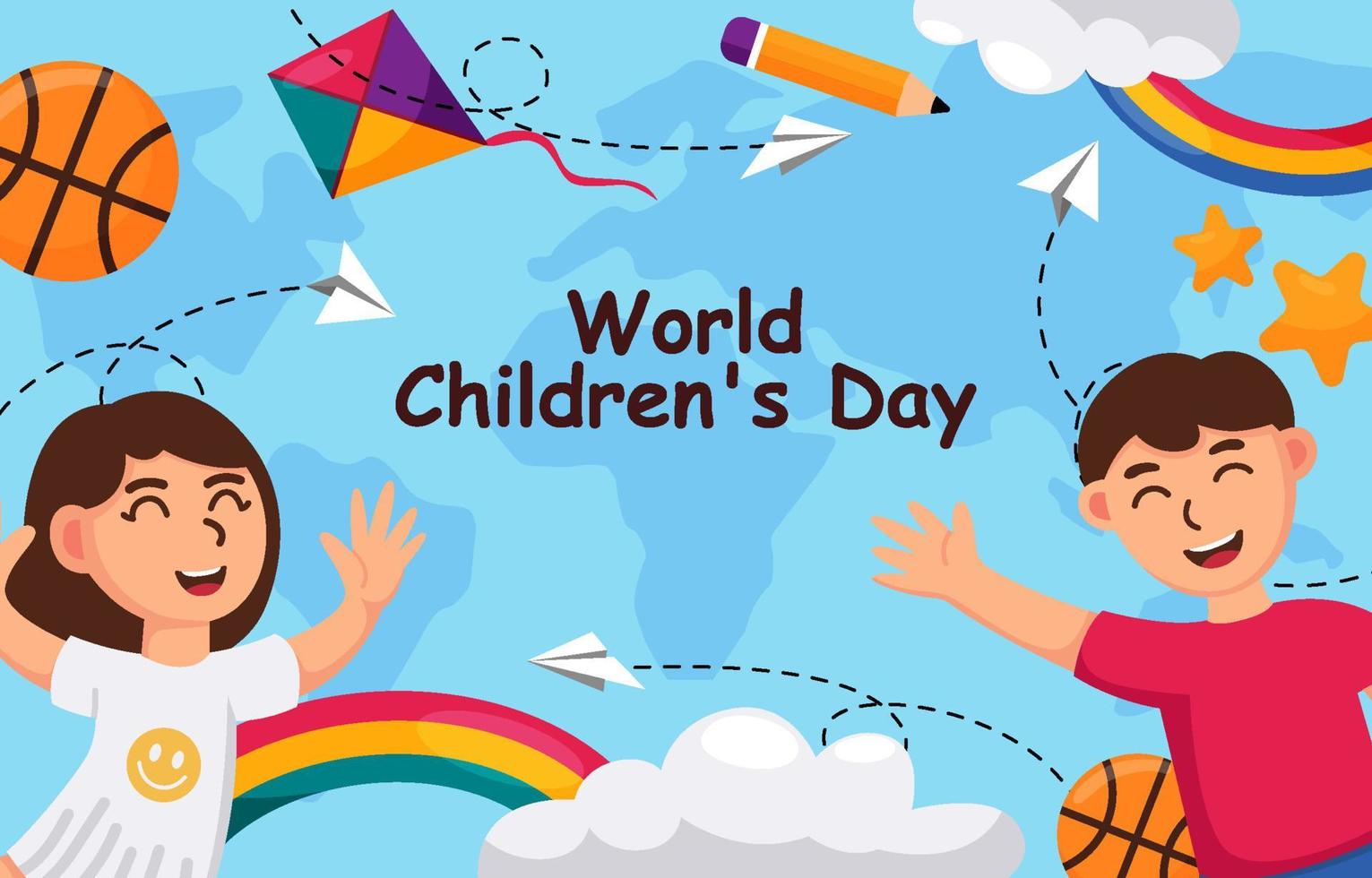 World Children Day Background vector