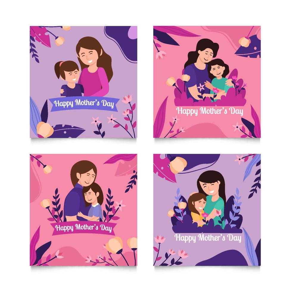 Happy Mother's Day Social Media Post Template vector
