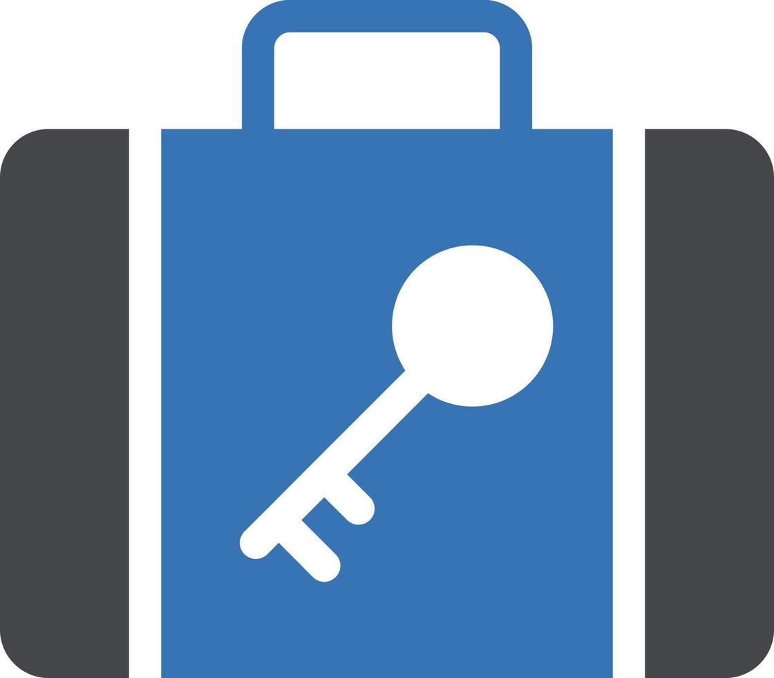 briefcase key vector illustration on a background.Premium quality symbols. vector icons for concept and graphic design.