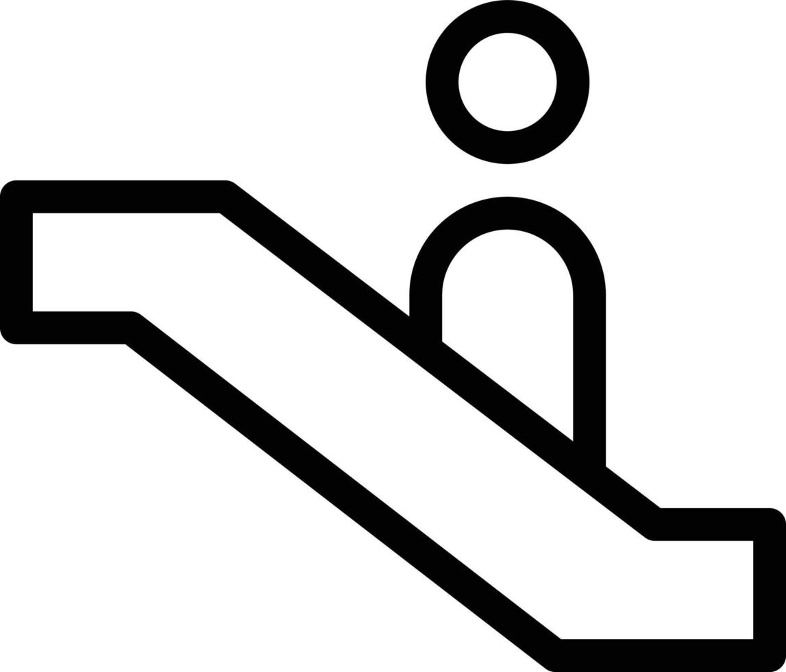 ilustración de vector de escalera mecánica en un fondo. símbolos de calidad premium. iconos vectoriales para concepto y diseño gráfico.