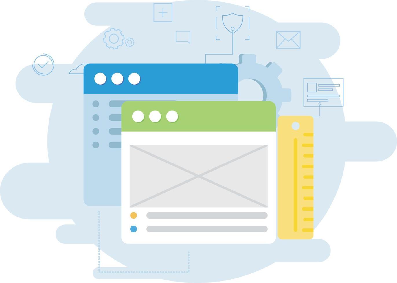 The webpages are in development. vector