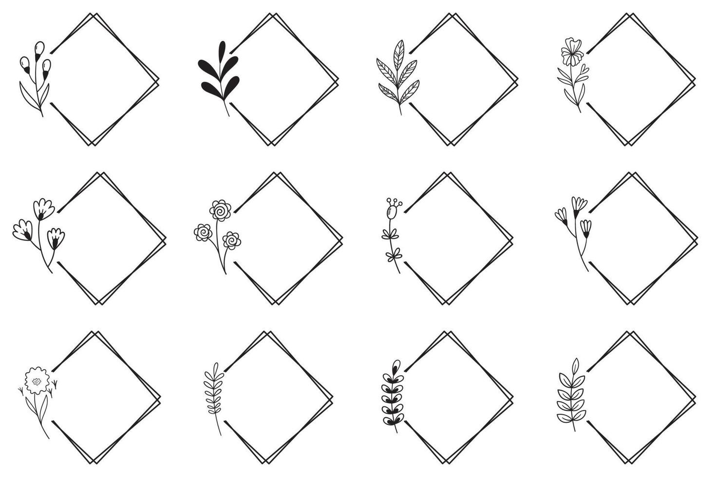 Frame with Leaves vector