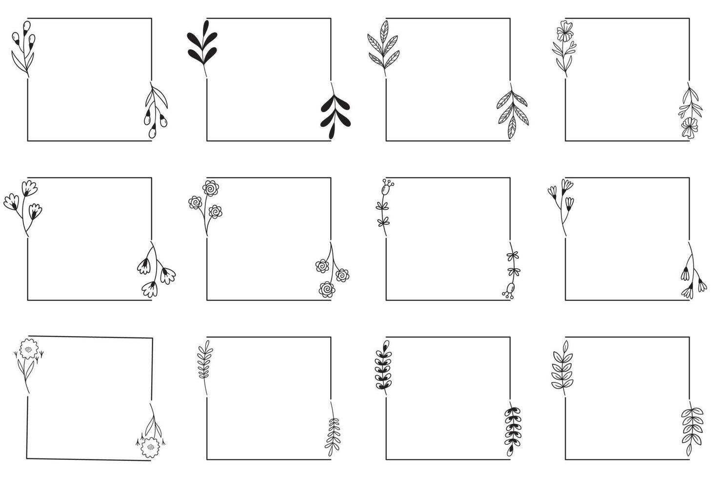 Frame with Leaves vector