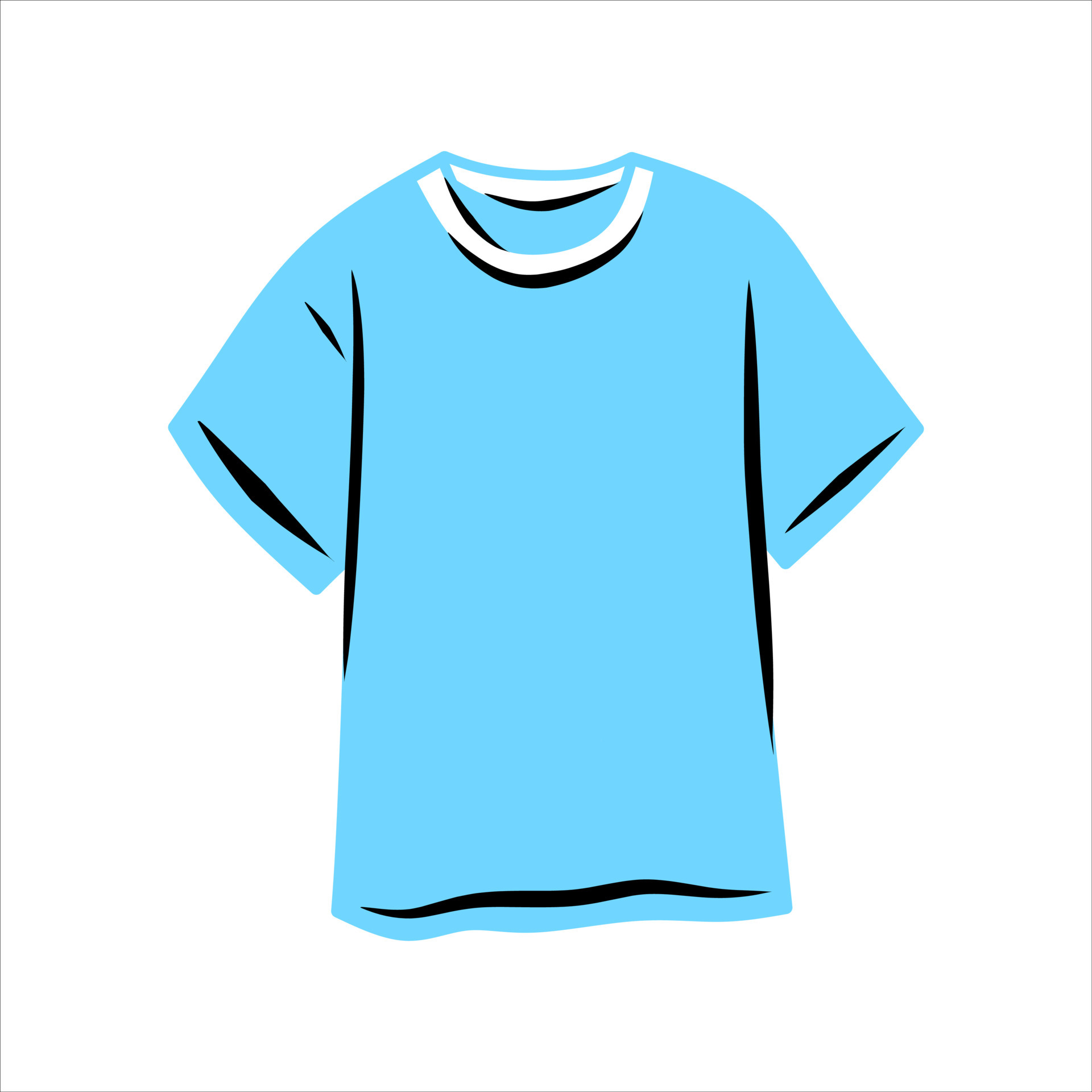 Cartoon blue casual top t-shirt 7008223 Vector Art at Vecteezy