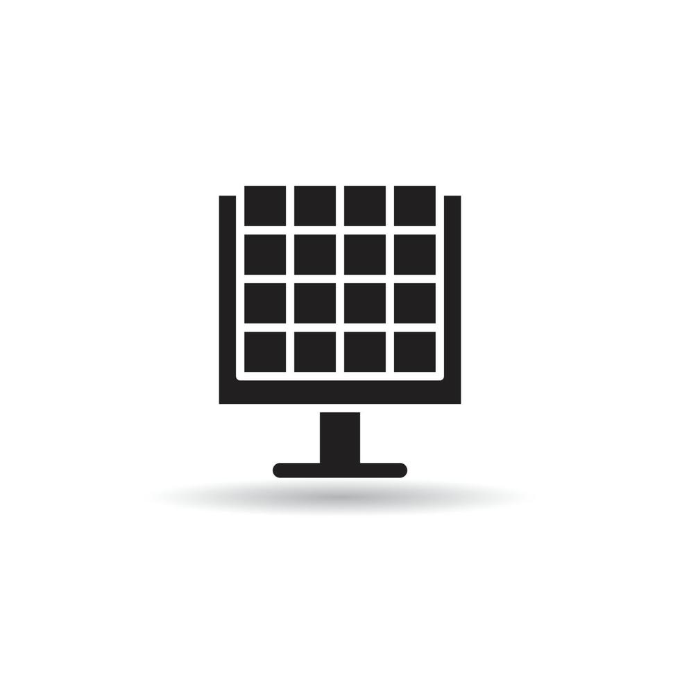 solar panels icon vector illustration on white background