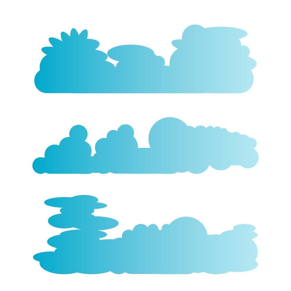 Cloudscape Blud sobre fondo blanco. vector