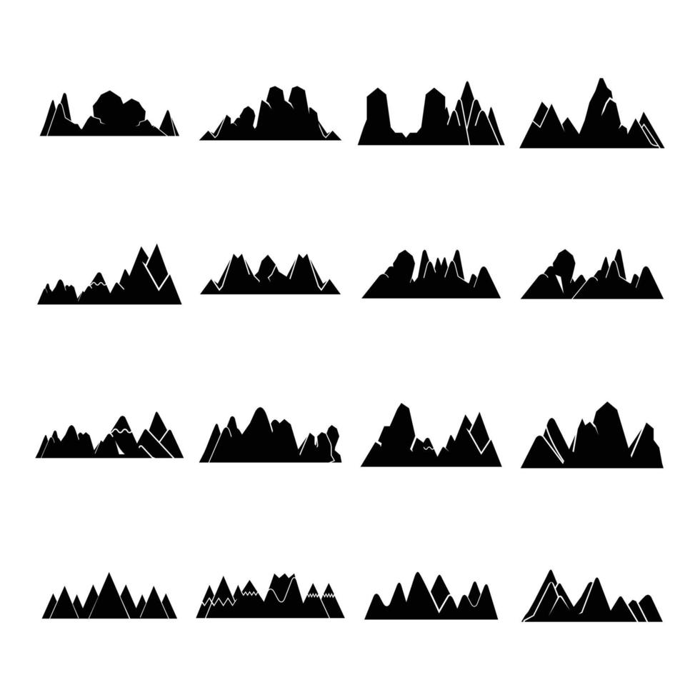 ilustración de silueta de colina vector