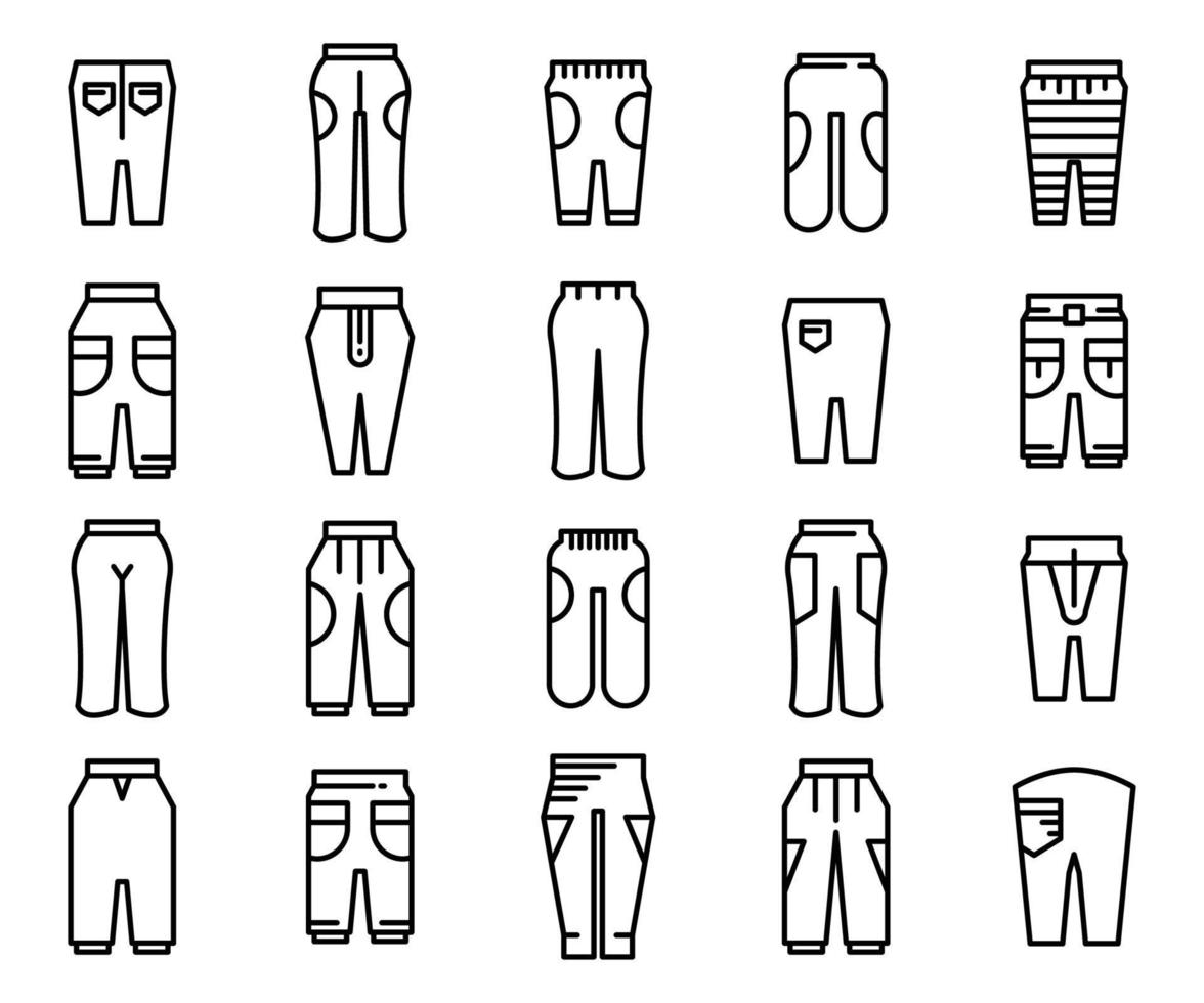 trouser pants line illustration vector