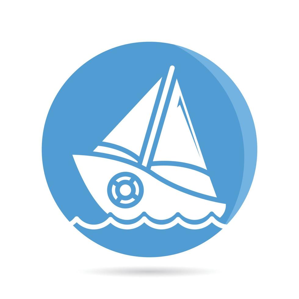 sailing boat icon vector