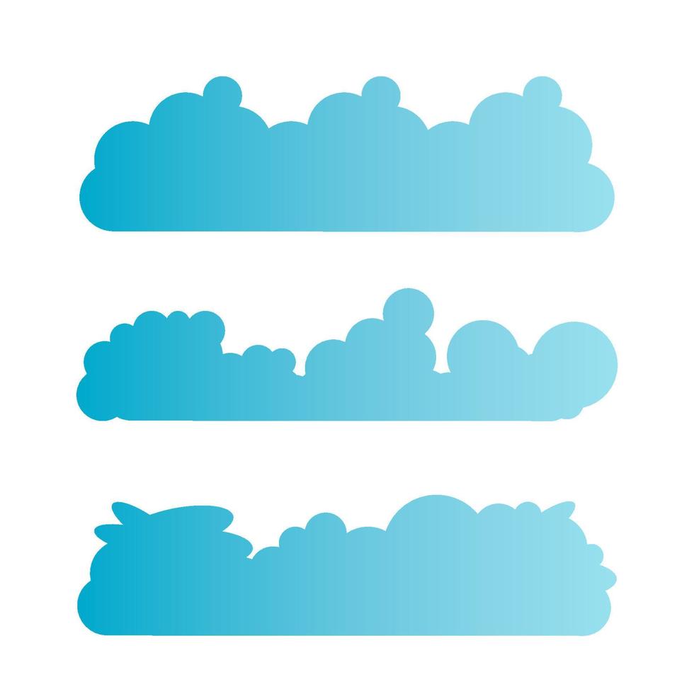 ilustración de paisaje de nube blud vector