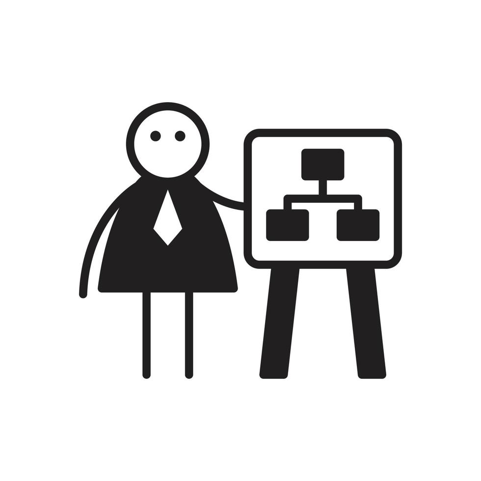 businessman stick figure illustration vector