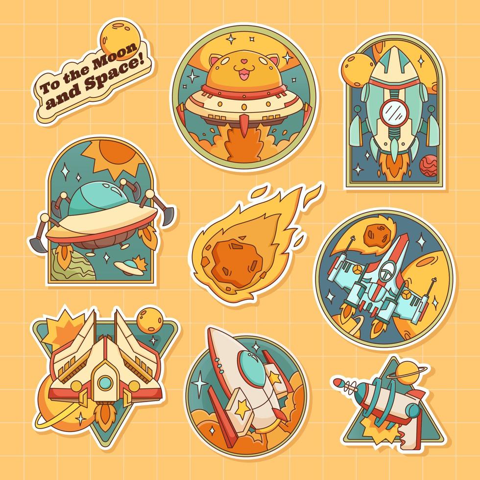 Kawaii Traveling Stuff Stickers Set 12246710 Vector Art at Vecteezy