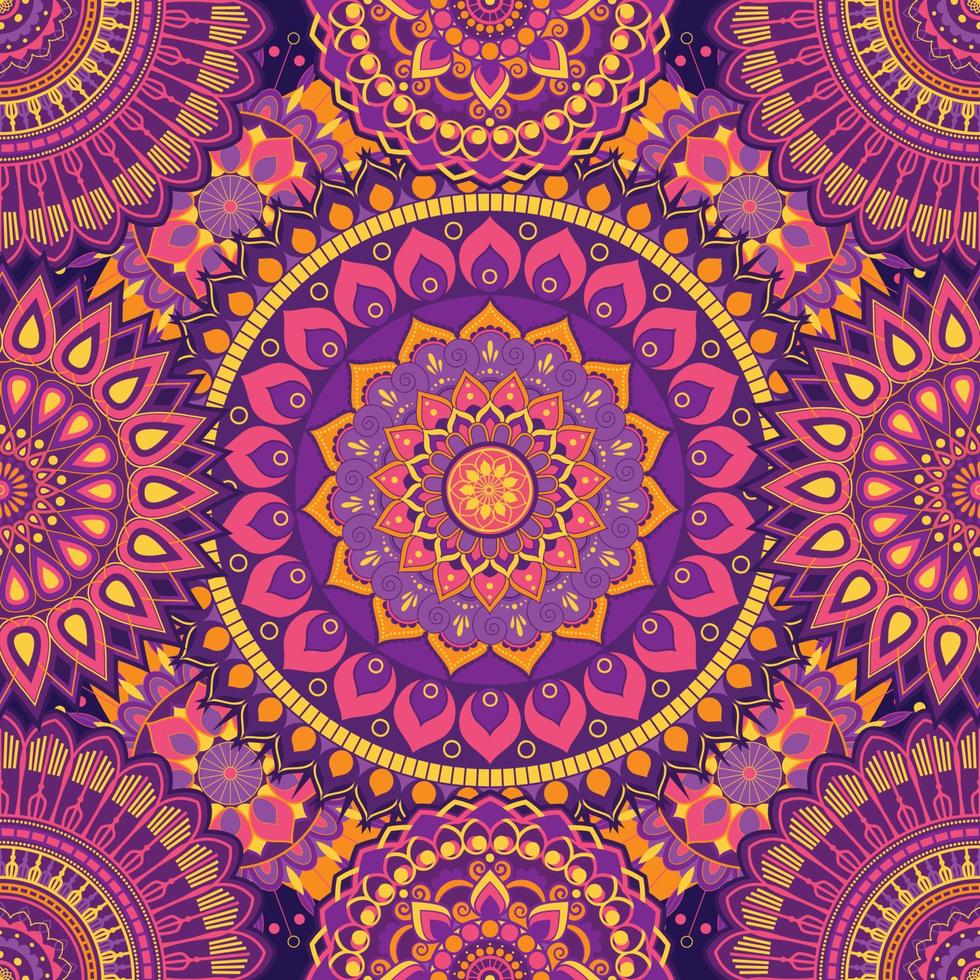 Decorative Mandala Seamless Pattern vector