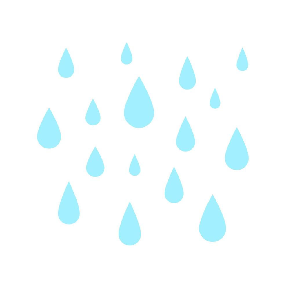 Set of drops of water. Doodle vector illustration