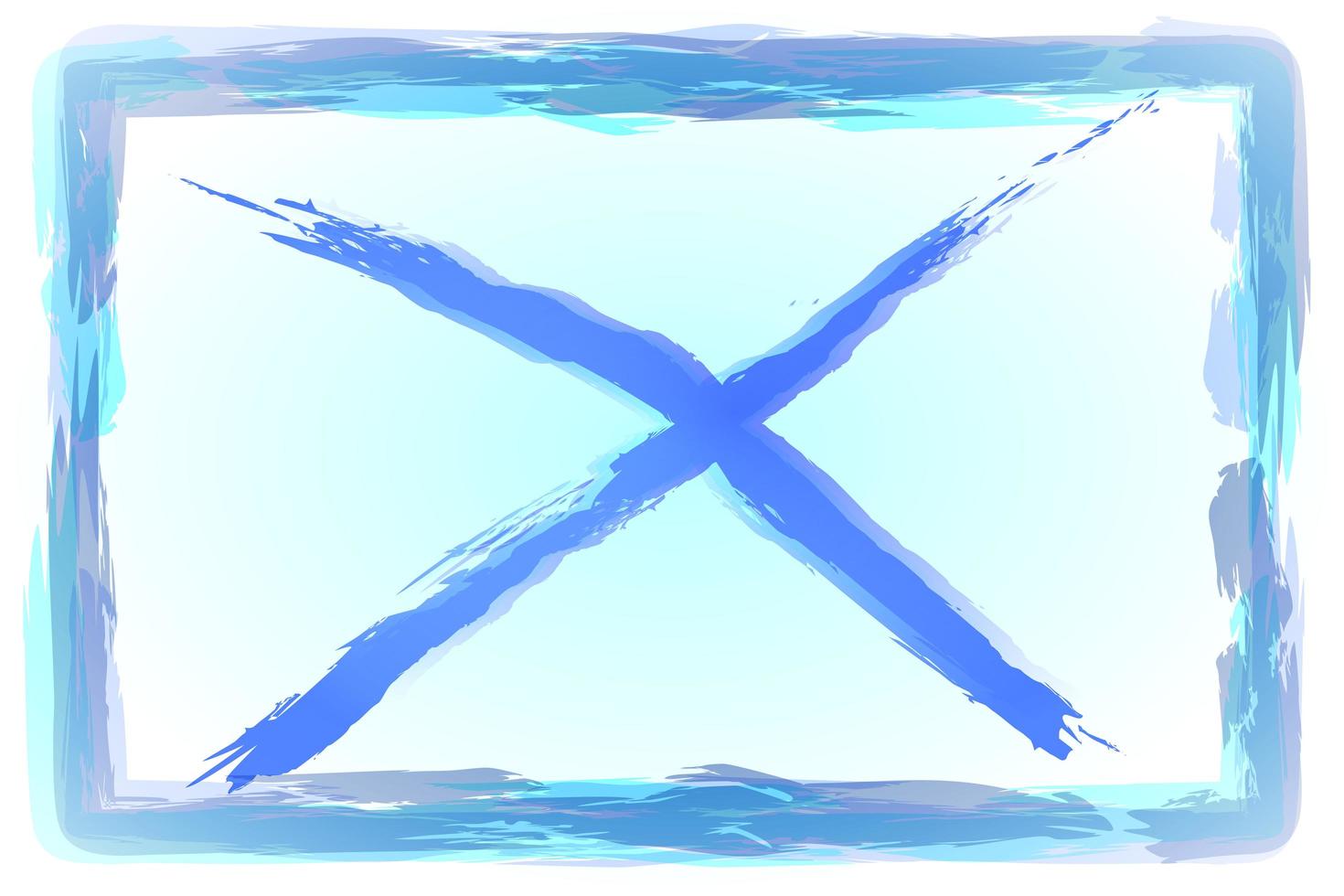 Blue watercolor of cross mark symbol, abstract background photo