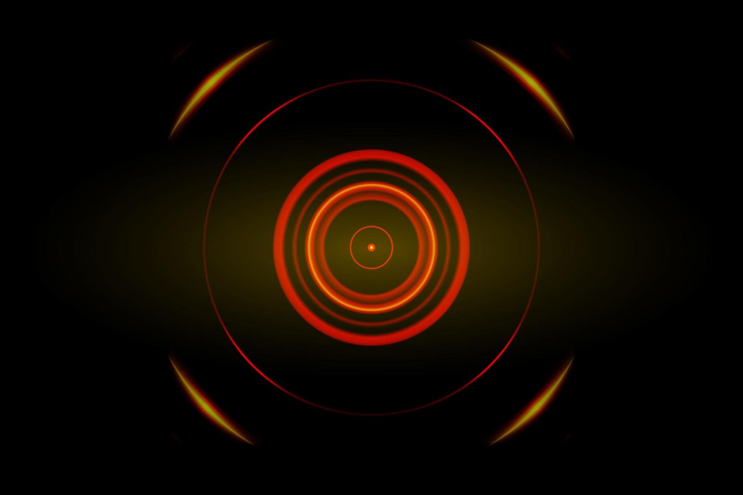 Abstract orange ring with sound waves oscillating background photo