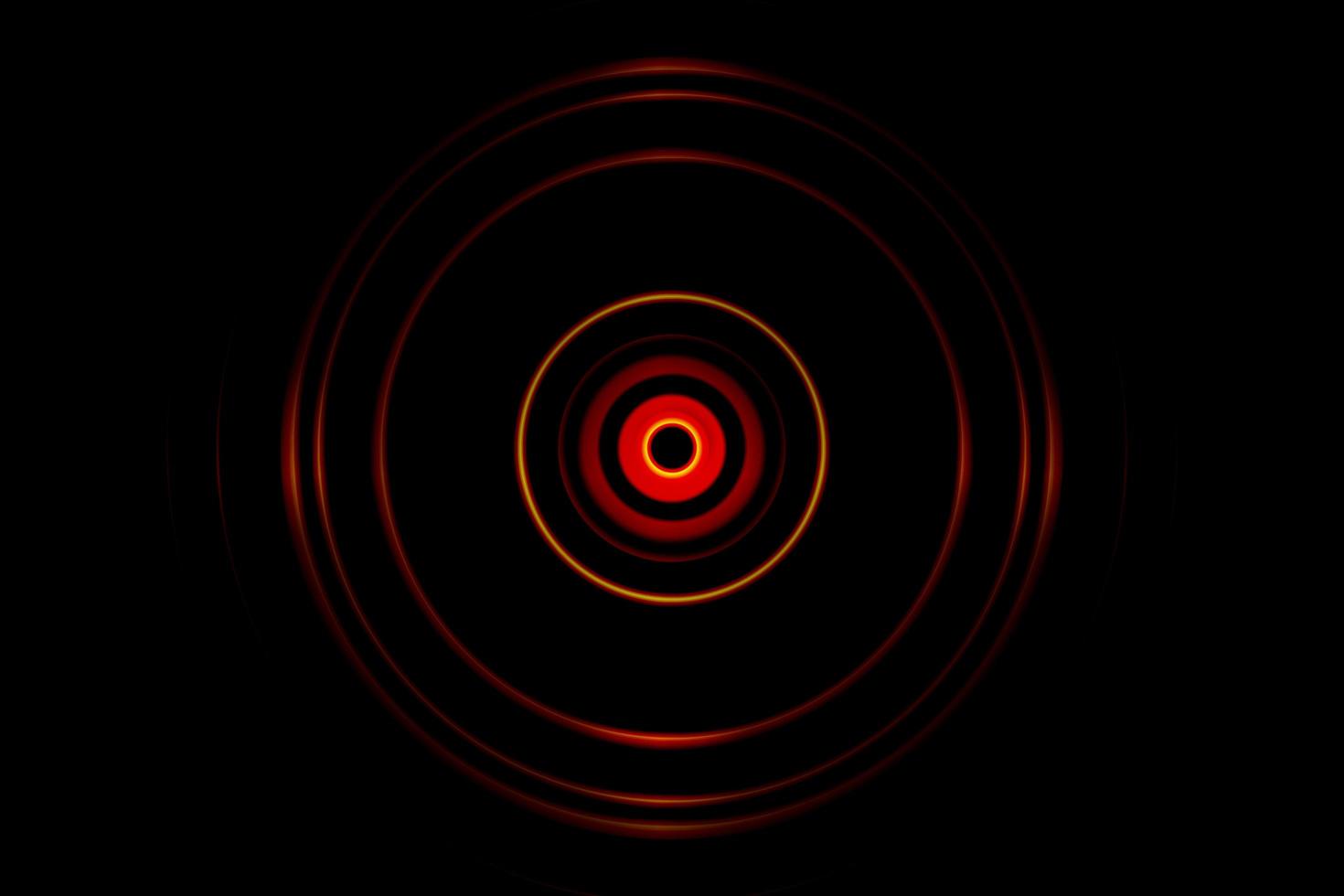 Round orange light with circle signal, abstract background photo