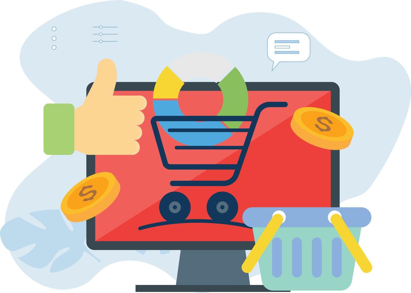 The shopping is done. vector