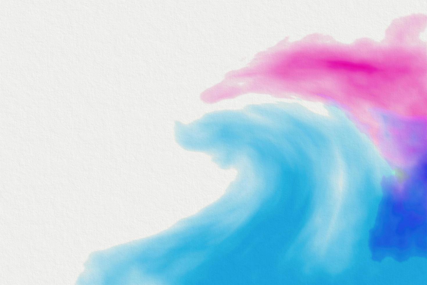 Blue wave watercolor background photo