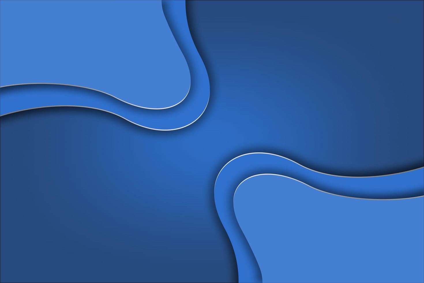 Blue curve line abstract background on blue space gradient color tone paper overlap layer. photo