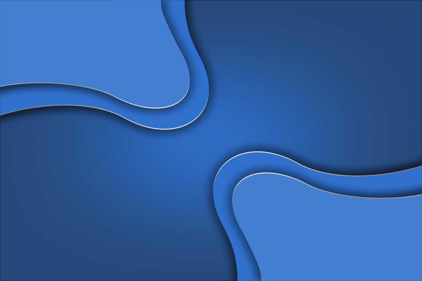 Blue curve line abstract background on blue space gradient color tone paper overlap layer. photo